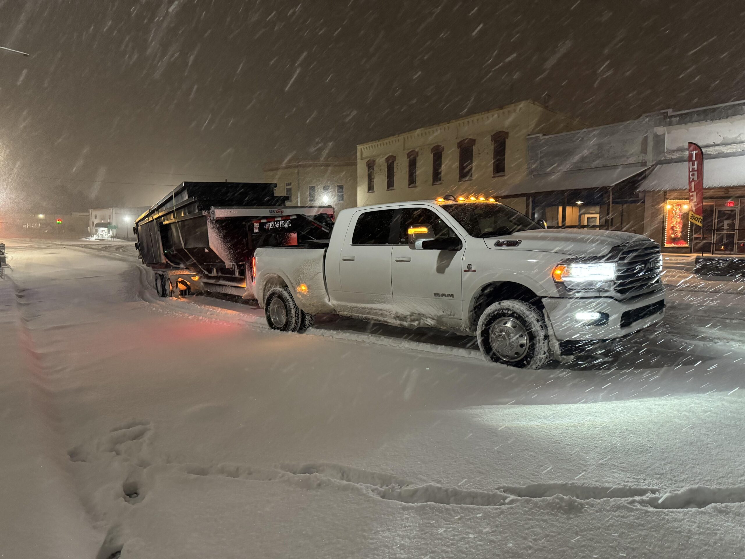 A photo of us (Patriot Roll Off Dumpster Rentals) helping with dumpsters in action!