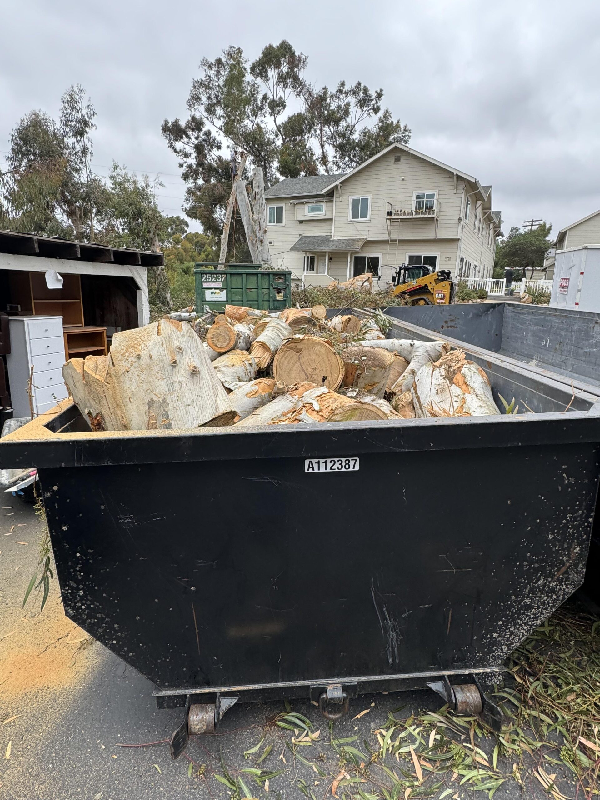 A photo of us (Patriot Roll Off Dumpster Rentals) helping with dumpsters in action!
