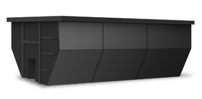 An image of a standard-size black dumpster.
